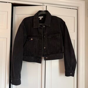 Black denim jacket